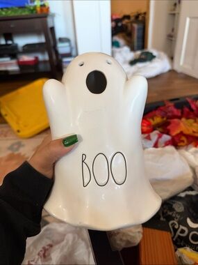 Rae Dunn White Ceramic Base with Brand Stamp